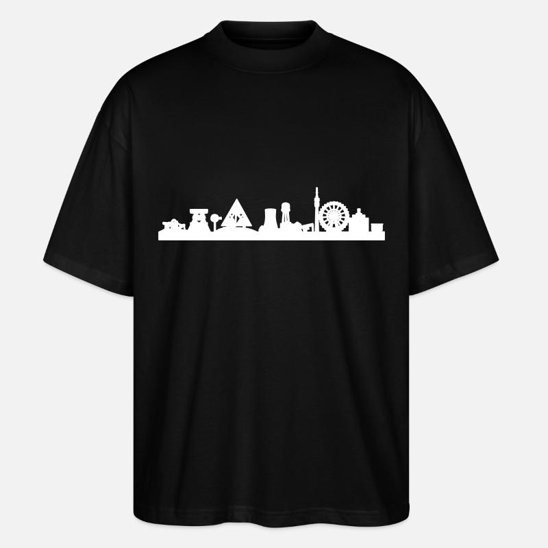 Ruhrpott-Skyline - Stanley/Stella Oversized Unisex Bio T-Shirt Blaster 2.0 - Schwarz