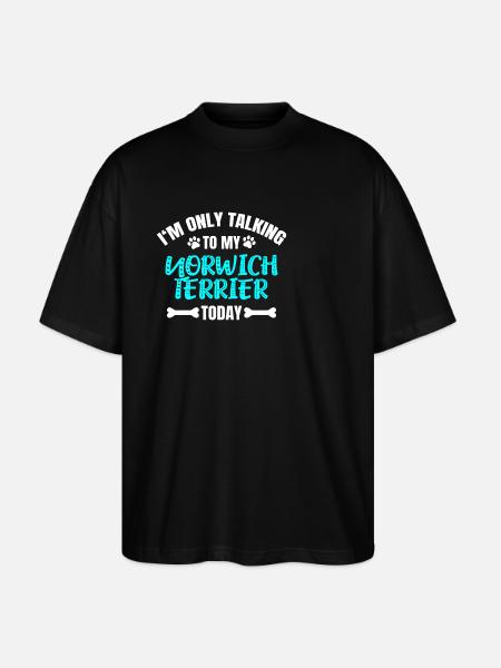 Norwich Terrier - Stanley/Stella Oversized Unisex Organic T-shirt Blaster 2.0 - black