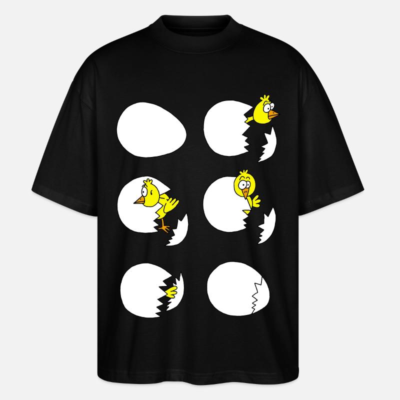 Das Küken - Stanley/Stella Oversized Unisex Bio T-Shirt Blaster 2.0 - Schwarz