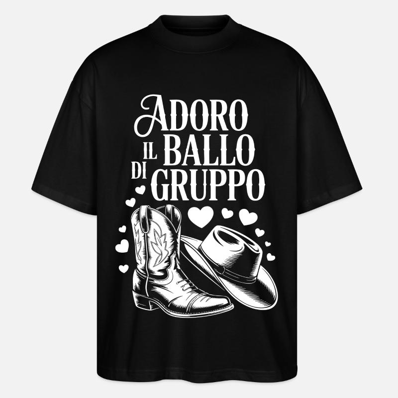 I love group dancing - Stanley/Stella Oversized Unisex Organic T-shirt Blaster 2.0 - black