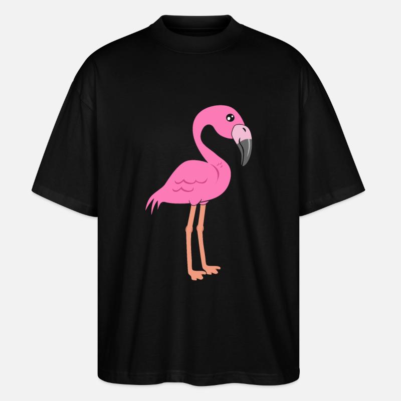 Flamingo - Stanley/Stella Oversized Unisex Bio T-Shirt Blaster 2.0 - Schwarz