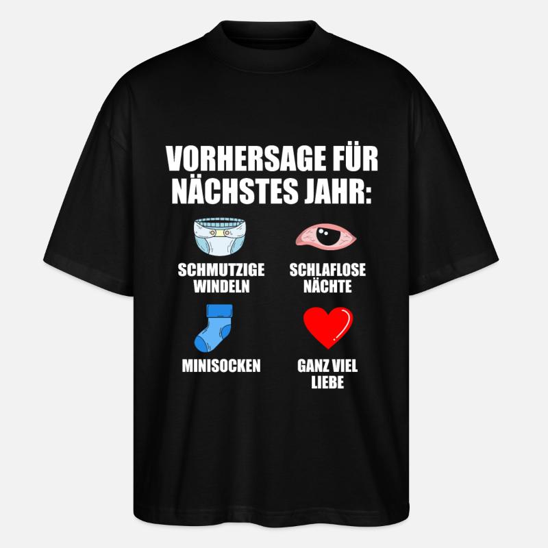 Werdender Vater - Stanley/Stella Oversized Unisex Bio T-Shirt Blaster 2.0 - Schwarz
