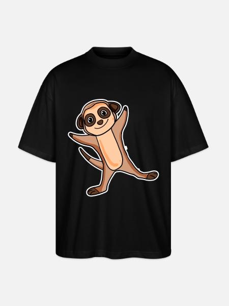 Sticker suricate - T-shirt bio Blaster 2.0 coupe oversize Stanley/Stella Unisexe - noir