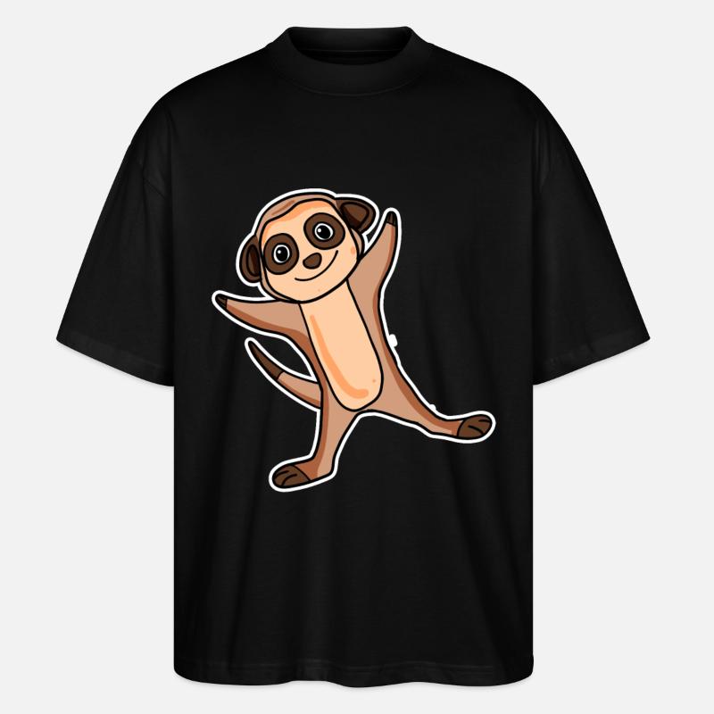 Sticker suricate - T-shirt bio Blaster 2.0 coupe oversize Stanley/Stella Unisexe - noir