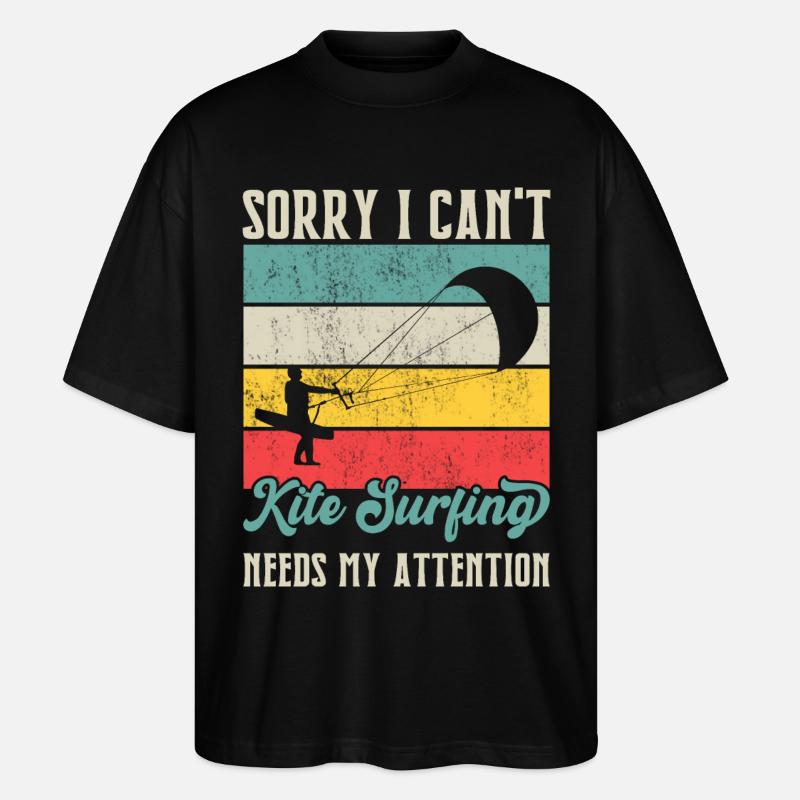Kitesurf Kitesurfer Kiteboard Kitesurfen - Stanley/Stella Oversized Unisex Bio T-Shirt Blaster 2.0 - Schwarz