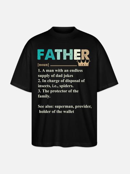 Dad Father Father's Day - Stanley/Stella Oversized Unisex Organic T-shirt Blaster 2.0 - black