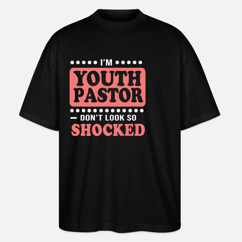 Jugendpfarrer - Stanley/Stella Oversized Unisex Bio T-Shirt Blaster 2.0 - Schwarz