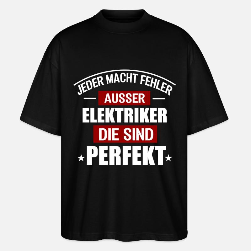 ELEKTRIKER - Stanley/Stella Oversized Unisex Bio T-Shirt Blaster 2.0 - Schwarz