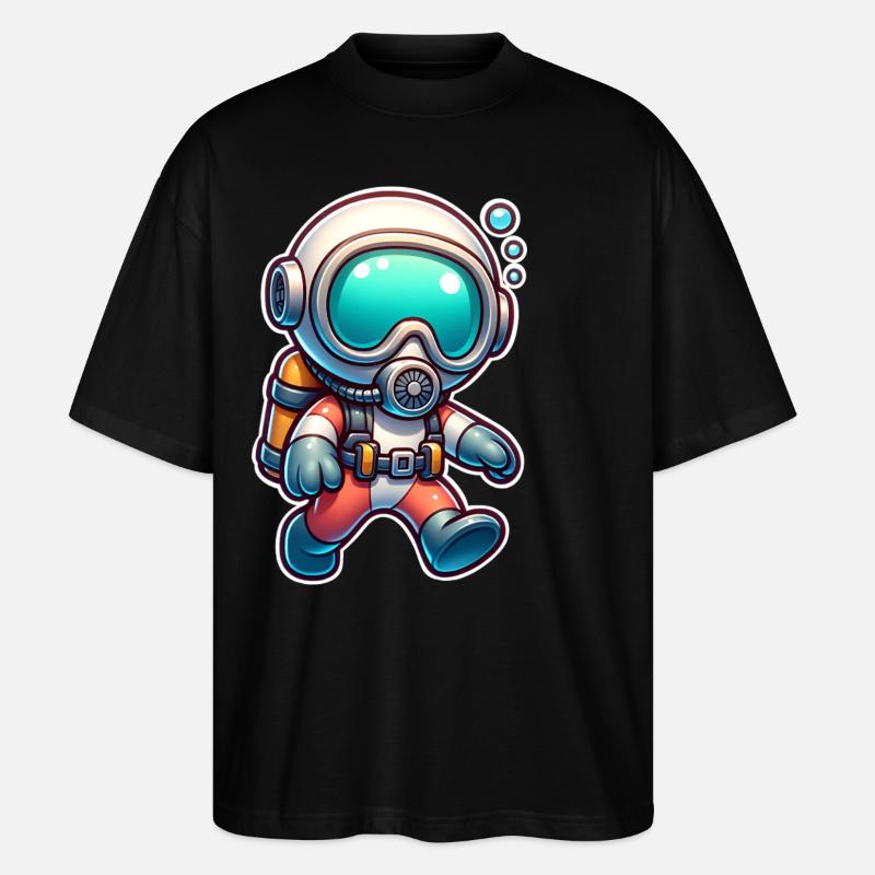 Diving Divers - Stanley/Stella Oversized Unisex Organic T-shirt Blaster 2.0 - black