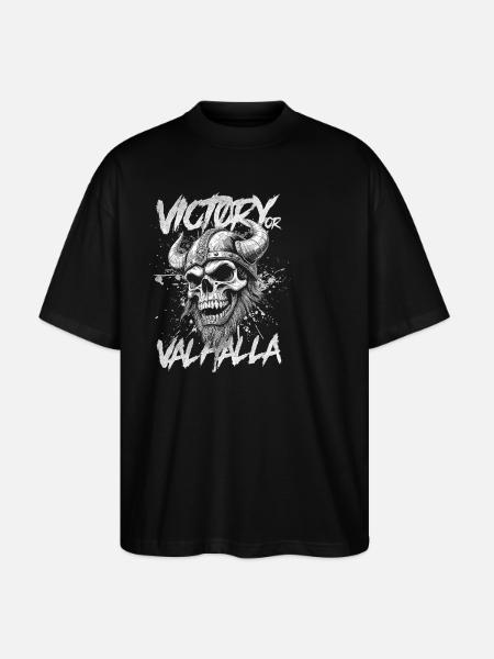 Nordischer Wikingersieg oder Walhalla - Stanley/Stella Oversized Unisex Bio T-Shirt Blaster 2.0 - Schwarz