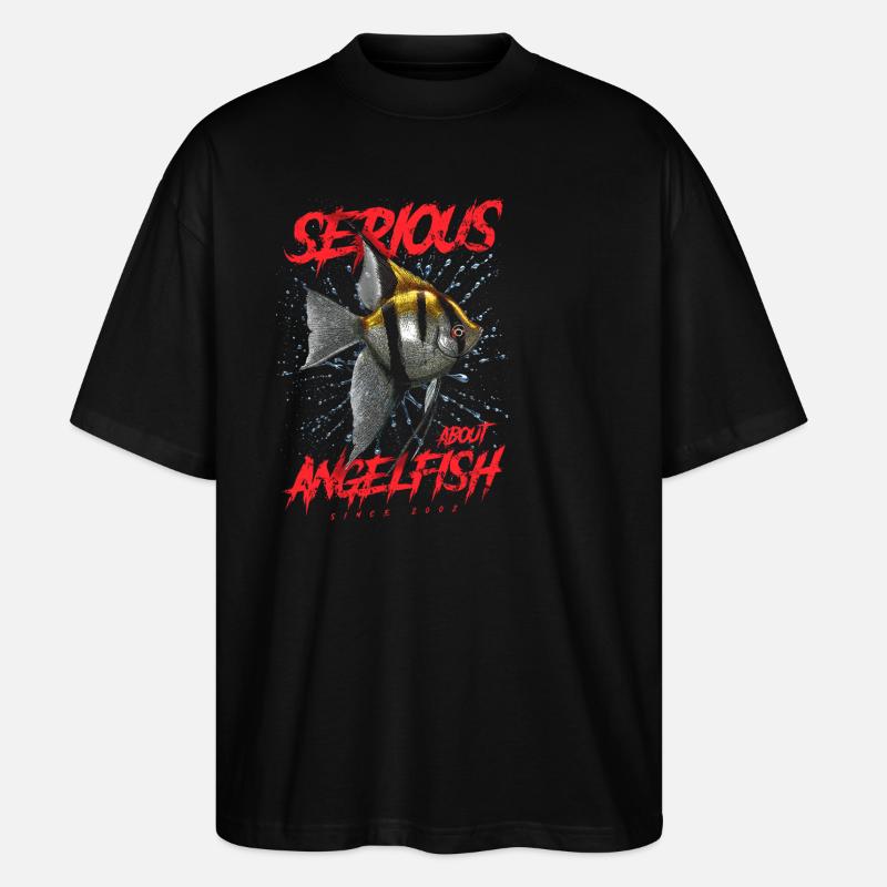 Seit 2002 ernsthaft im Diskusfisch - Stanley/Stella Oversized Unisex Bio T-Shirt Blaster 2.0 - Schwarz
