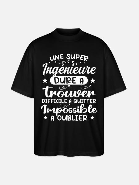 A Super Engineer - Engineer Gift - Stanley/Stella Oversized Unisex Organic T-shirt Blaster 2.0 - black