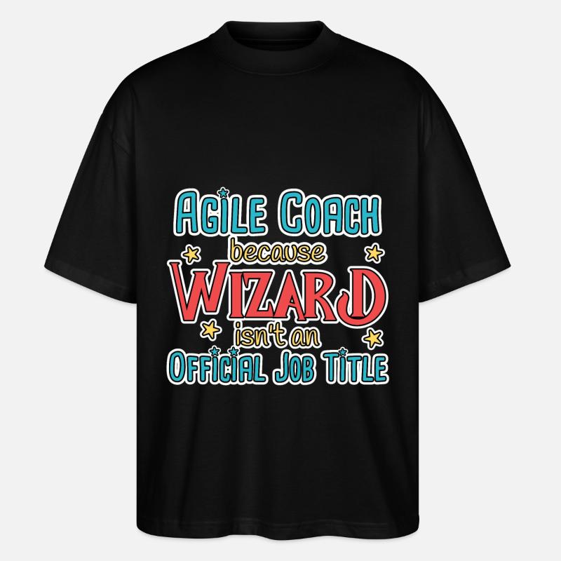 Agile Coach Wizard - Stanley/Stella Oversized Unisex Organic T-shirt Blaster 2.0 - black
