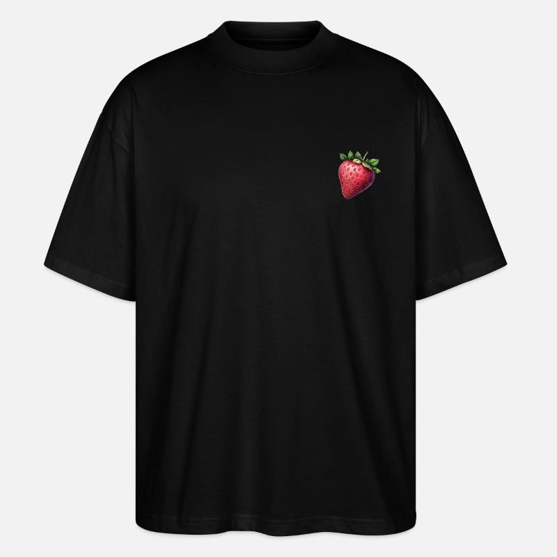 strawberry - Stanley/Stella Oversized Unisex Bio T-Shirt Blaster 2.0 - Schwarz