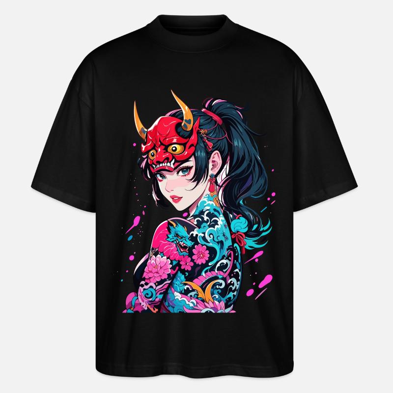 Japanese Demoness - Stanley/Stella Oversized Unisex Organic T-shirt Blaster 2.0 - black