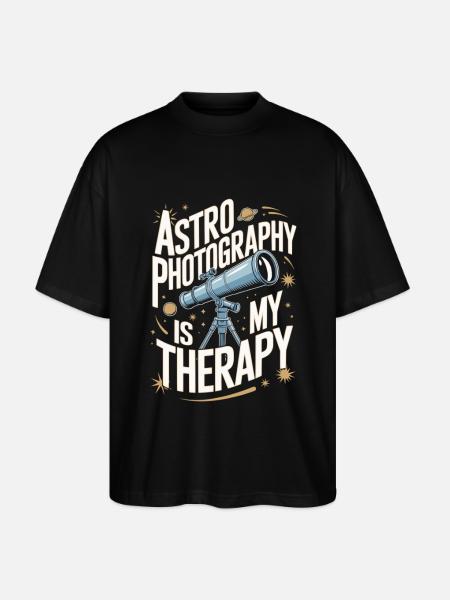 Astrophotography Telescope Astronomy - Stanley/Stella Oversized Unisex Organic T-shirt Blaster 2.0 - black