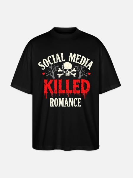 Relationship Drama - Social Media - Stanley/Stella Oversized Unisex Organic T-shirt Blaster 2.0 - black