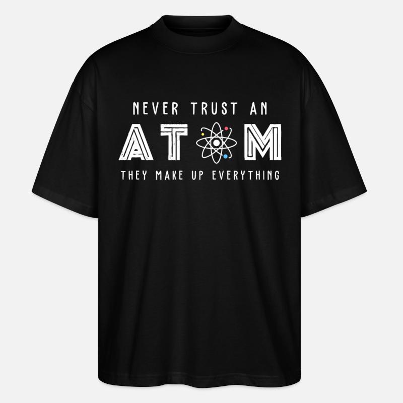 Wissenschaft Atom Science - Stanley/Stella Oversized Unisex Bio T-Shirt Blaster 2.0 - Schwarz