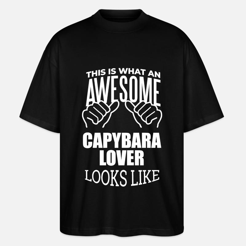 Capybara - Stanley/Stella Oversized Unisex Bio T-Shirt Blaster 2.0 - Schwarz