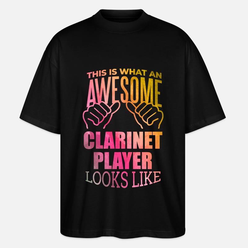 Klarinette - Stanley/Stella Oversized Unisex Bio T-Shirt Blaster 2.0 - Schwarz