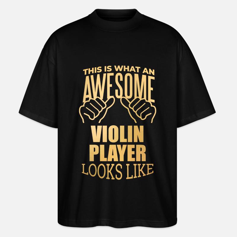 Geige - Stanley/Stella Oversized Unisex Bio T-Shirt Blaster 2.0 - Schwarz
