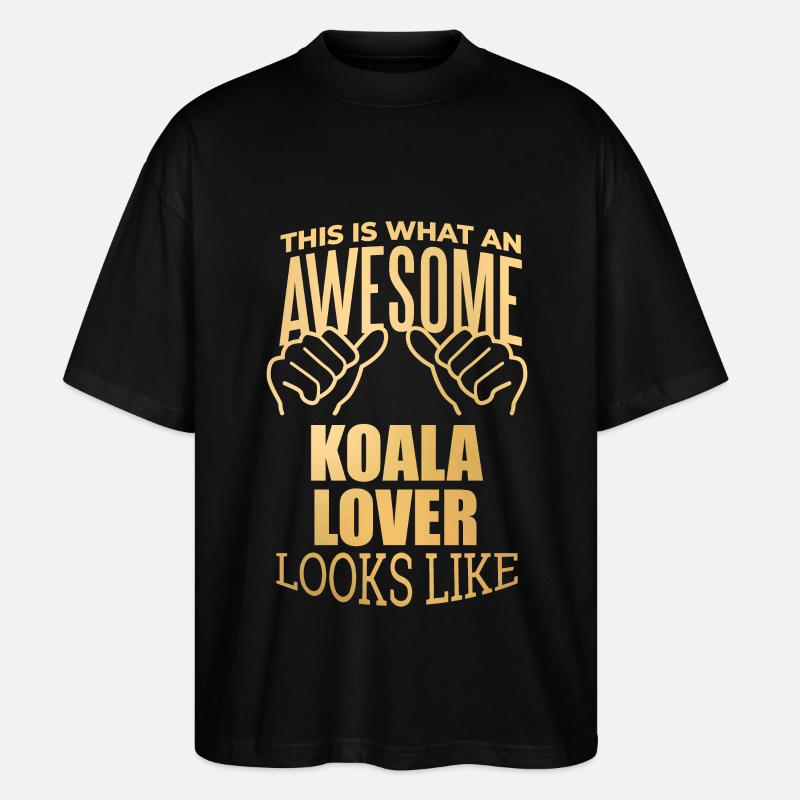 Koala - Stanley/Stella Oversized Unisex Bio T-Shirt Blaster 2.0 - Schwarz
