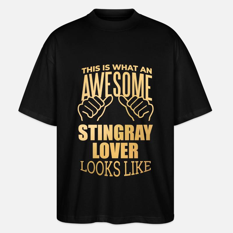 Stachelrochen - Stanley/Stella Oversized Unisex Bio T-Shirt Blaster 2.0 - Schwarz