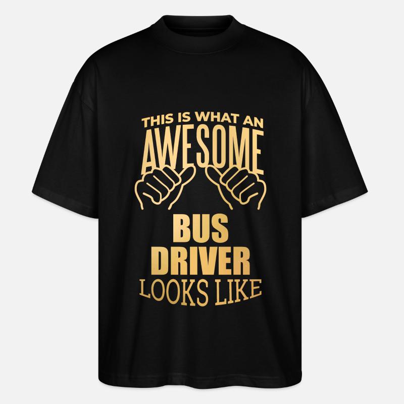 Busfahrer - Stanley/Stella Oversized Unisex Bio T-Shirt Blaster 2.0 - Schwarz