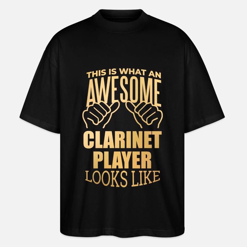Klarinette - Stanley/Stella Oversized Unisex Bio T-Shirt Blaster 2.0 - Schwarz
