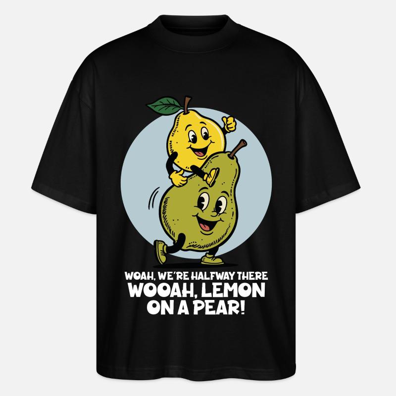 Lemon on a Pear - Stanley/Stella Oversized Unisex Organic T-shirt Blaster 2.0 - black