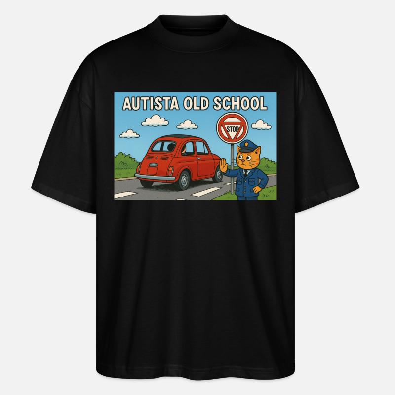 Autista_old_school - Stanley/Stella Oversized Unisex Bio T-Shirt Blaster 2.0 - Schwarz
