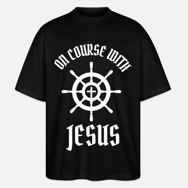 SUR LE CHEMIN AVEC JÉSUS - T-shirt bio Blaster 2.0 coupe oversize Stanley/Stella Unisexe - noir