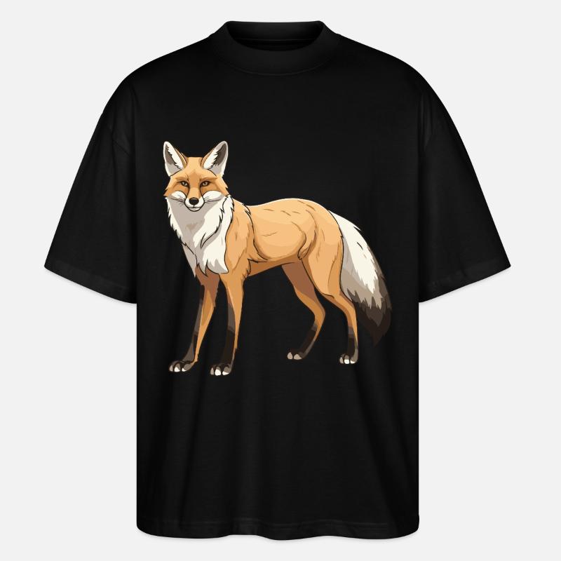 Fuchs Tier - Stanley/Stella Oversized Unisex Bio T-Shirt Blaster 2.0 - Schwarz