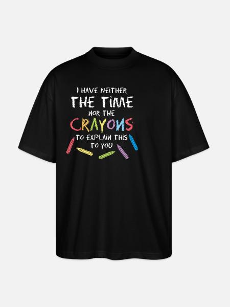 Crayons Graphic - Stanley/Stella Oversized Unisex Organic T-shirt Blaster 2.0 - black