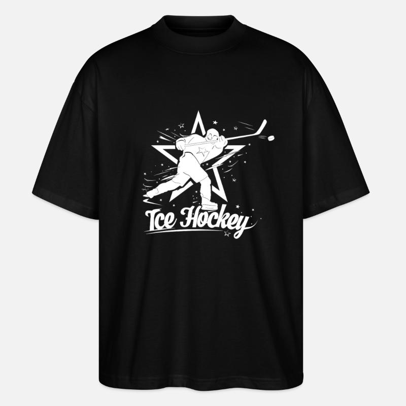 Silhouette de hockey étoile - T-shirt bio Blaster 2.0 coupe oversize Stanley/Stella Unisexe - noir