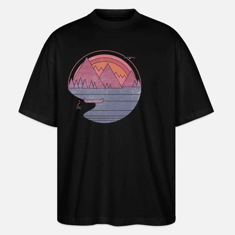 Berg-Grafik - Stanley/Stella Oversized Unisex Bio T-Shirt Blaster 2.0 - Schwarz