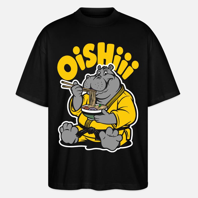 OISHIII HIPPO - T-shirt bio Blaster 2.0 coupe oversize Stanley/Stella Unisexe - noir