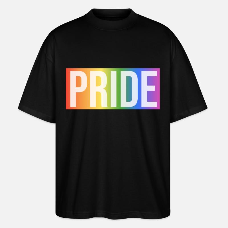 Pride Rainbow Gift - Stanley/Stella Oversized Unisex Organic T-shirt Blaster 2.0 - black