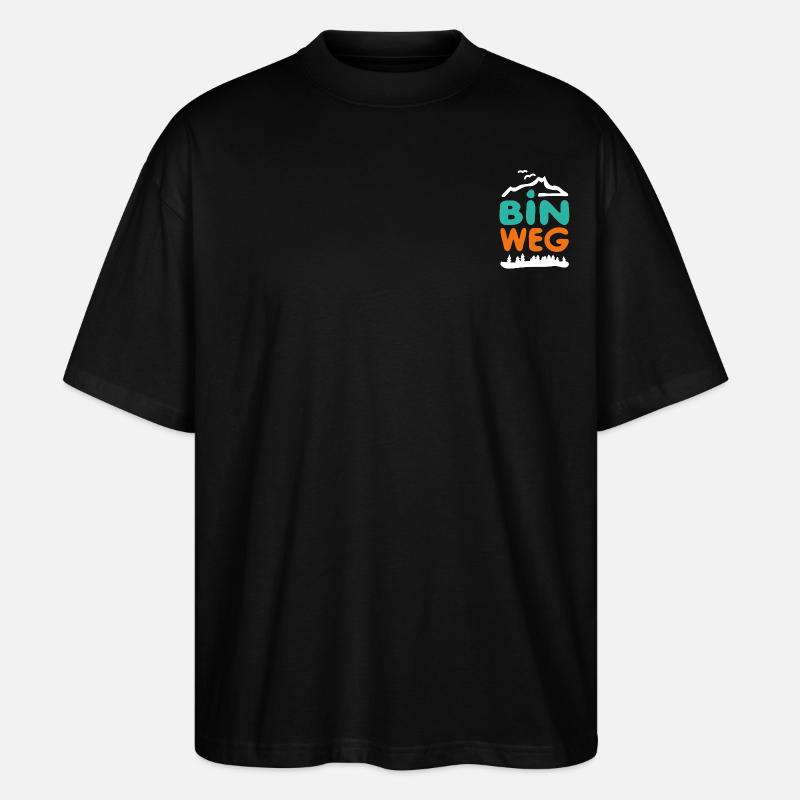Bin weg (weiss) - Stanley/Stella Oversized Unisex Bio T-Shirt Blaster 2.0 - Schwarz