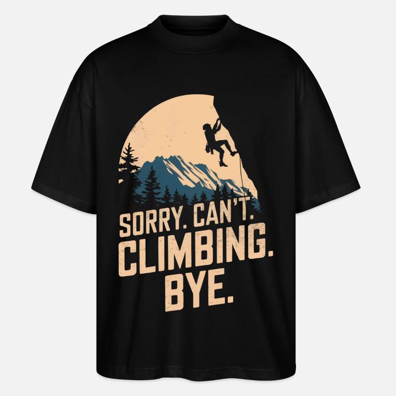 Klettern Freeclimbing felsklettern Spruch - Stanley/Stella Oversized Unisex Bio T-Shirt Blaster 2.0 - Schwarz