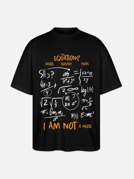 Mathematics equations - Stanley/Stella Oversized Unisex Organic T-shirt Blaster 2.0 - black