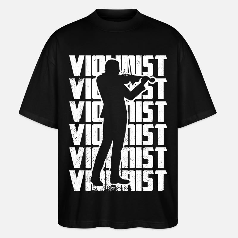 Lustiger Violinist - Stanley/Stella Oversized Unisex Bio T-Shirt Blaster 2.0 - Schwarz