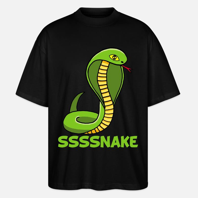 Schlangen-Manga - Stanley/Stella Oversized Unisex Bio T-Shirt Blaster 2.0 - Schwarz