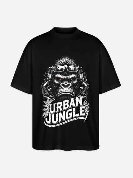 Urban Jungle Logo - Stanley/Stella Oversized Unisex Organic T-shirt Blaster 2.0 - black