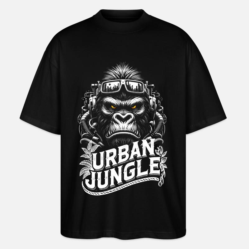 Urban Jungle Logo - Stanley/Stella Oversized Unisex Bio T-Shirt Blaster 2.0 - Schwarz
