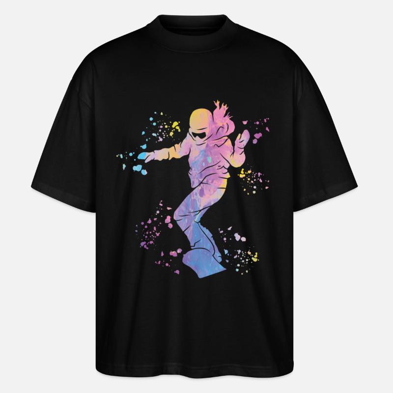 Snowboarder Snowboarding Snowboard - Stanley/Stella Oversized Unisex Organic T-shirt Blaster 2.0 - black
