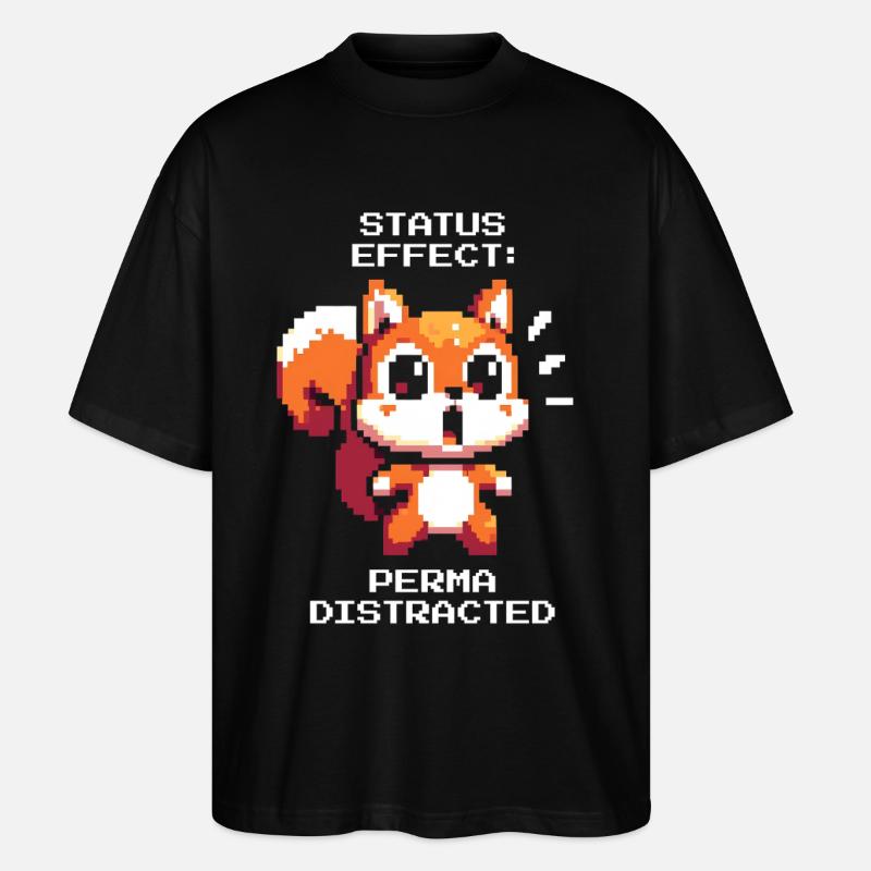 Ablenkungsstatus: Dauerhaft | ADHS Reizchaos - Stanley/Stella Oversized Unisex Bio T-Shirt Blaster 2.0 - Schwarz