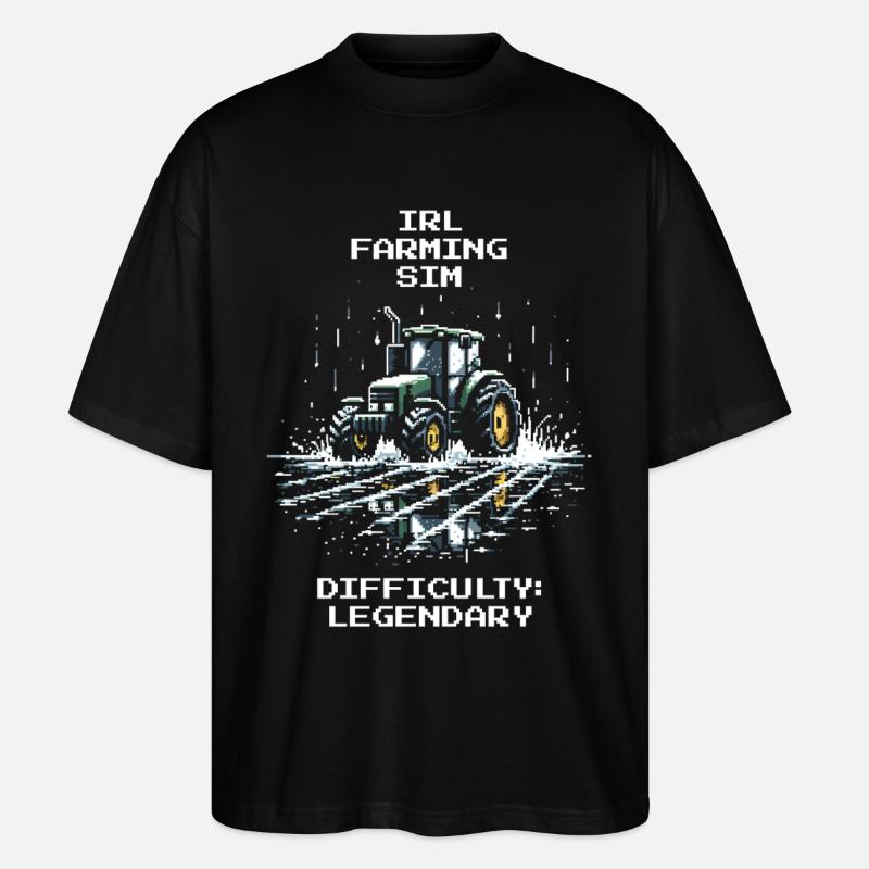 IRL Farming | Difficulty: Legendary - Stanley/Stella Oversized Unisex Organic T-shirt Blaster 2.0 - black