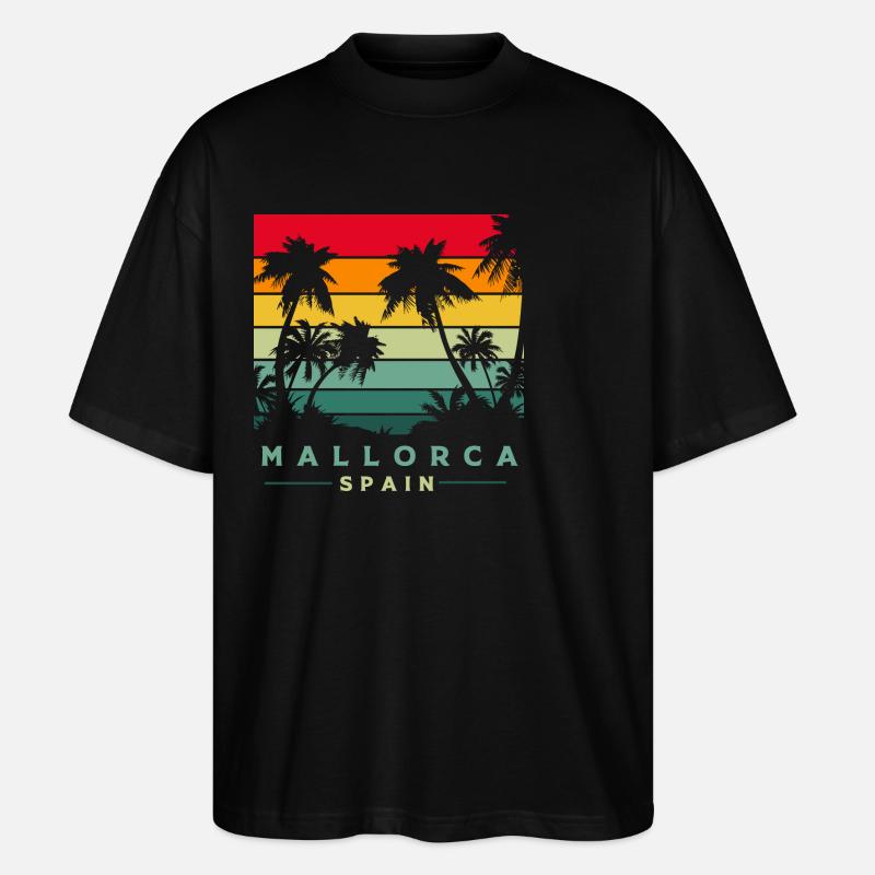 Spanisch Malle Mallorca - Stanley/Stella Oversized Unisex Bio T-Shirt Blaster 2.0 - Schwarz