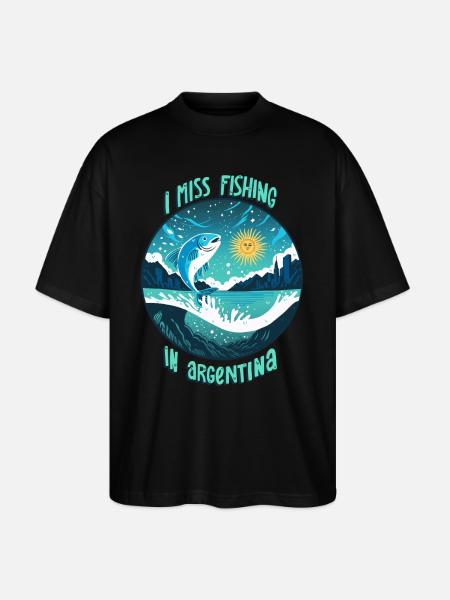 Pêche en Argentine - T-shirt bio Blaster 2.0 coupe oversize Stanley/Stella Unisexe - noir